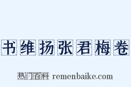 书维扬张君梅卷是什么意思的图片